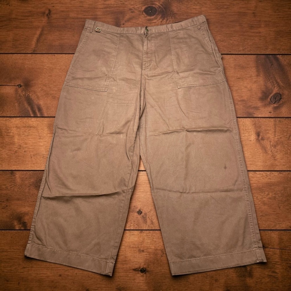 SUK Workwear Construction Pants Brown Wide Utility Trousers Size 26 - W48 x L30